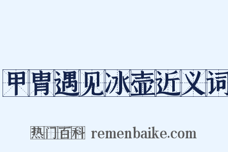 甲胄遇见冰壶近义词是什么意思的图片